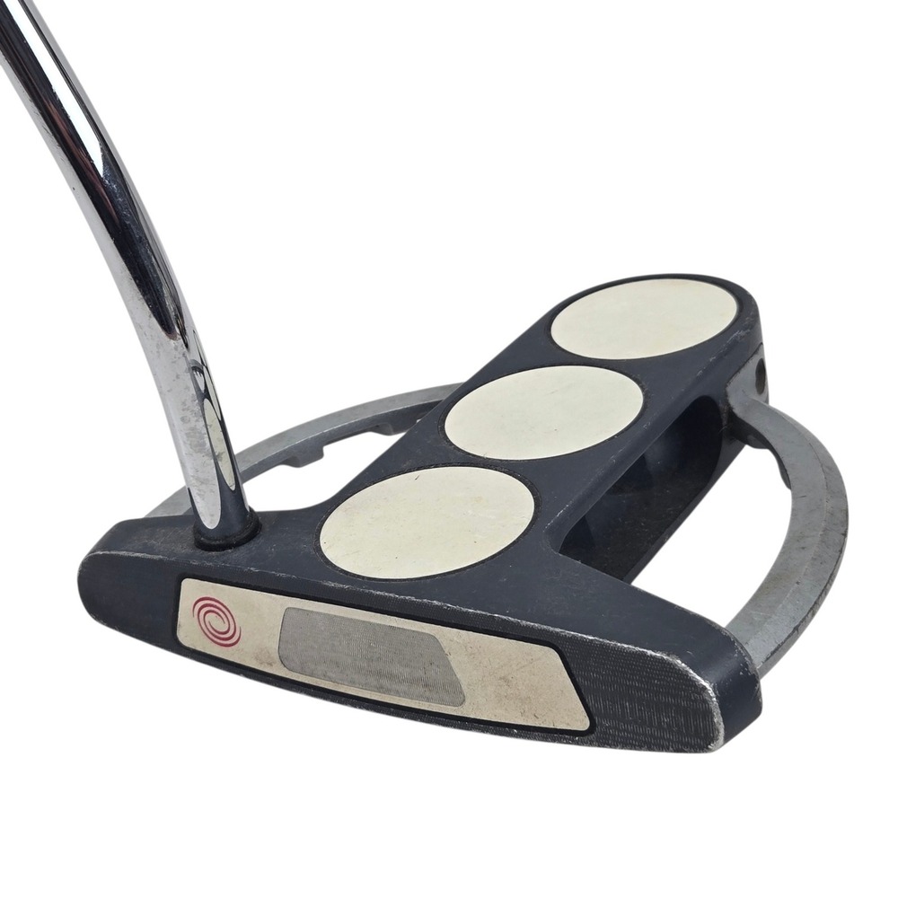 Odyssey Golf White Steel Tri Ball SRT Mallet Putter Left Hand 35" Needs New Grip